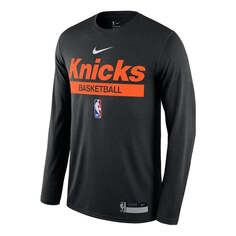 Футболка Nike x NBA New York Knicks Long T-Shirt &apos;Black&apos;, черный