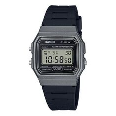 Часы CASIO Waterproof Unisex Mens Black/Grey Digital, черный