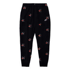 Брюки Nike NSW All-Over Print Club Fleece Joggers &apos;Black&apos;, черный