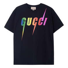 Футболка GUCCI Rainbow Gucci Blade Tee &apos;Black&apos;, черный