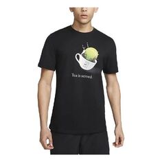 Футболка NikeCourt Dri-FIT Tennis T-Shirt &apos;Black&apos;, черный
