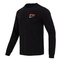 Футболка Nike Just Do It Long sleeve T-Shirt &apos;Black&apos;, черный