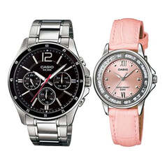 Часы CASIO Unisex G Shock&amp;Baby G Series Waterproof Couple Quartz Black/Pink Analog, черный