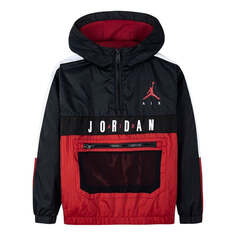 Куртка (PS) Air Jordan Colour Block Woven Anorak &apos;Black Red&apos;, черный Nike