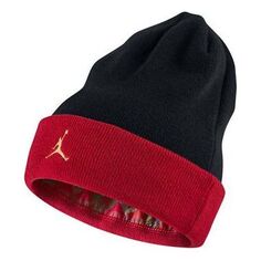 Кепка Air Jordan Cny Cuffed Knitted Hat New Year&apos;s Pack &apos;Black Red&apos;, черный Nike