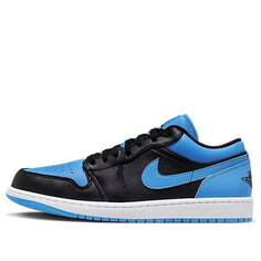 Кроссовки Air Jordan 1 Low &apos;Black University Blue&apos;, черный Nike