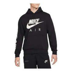 Толстовка Nike Air Fleece Pullover Hoodie &apos;Brushed-Back&apos;, черный