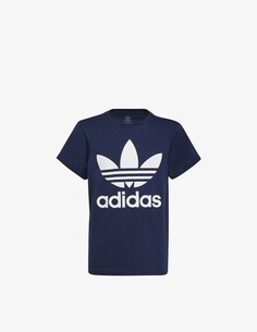 Футболка с изображением трилистника Adidas Originals, синий