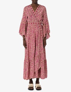 Шелковое пляжное платье-накидка PAHIESA FORMENTERA, розовый