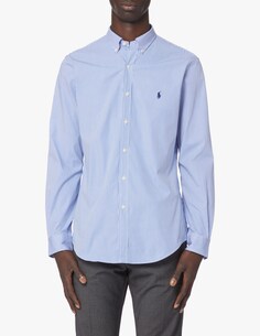 Спортивная рубашка из бистряка Ralph Lauren, цвет Blue/White Hairline Strip