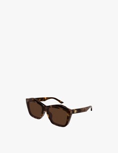 Солнцезащитные очки в квадратной оправе Balenciaga, коричневый
