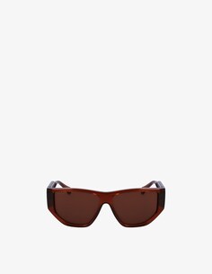 Солнцезащитные очки оверсайз SF1077S Ferragamo, коричневый
