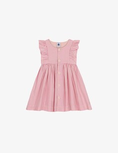 Хлопковое платье без рукавов Petit Bateau, розовый