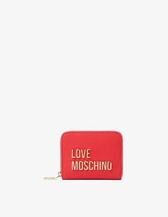 Кошелек на молнии Love Moschino, красный