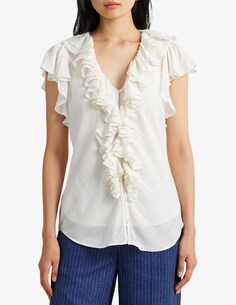 Рубашка Wileesha с короткими рукавами Lauren Ralph Lauren, кремовый