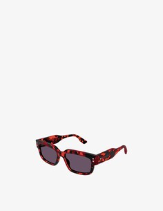 Солнцезащитные очки GG1218S в квадратной оправе Gucci, цвет Shinyblkspotcoralhav