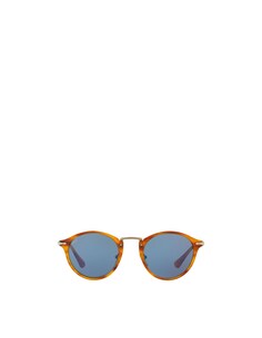 Солнцезащитные очки в круглой оправе Persol, цвет Striped Brown