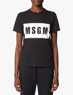 Футболка с логотипом MSGM, черный