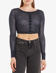 Прозрачный свитер Calvin Klein Jeans, черный