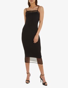 Платье-комбинация миди Calvin Klein, черный