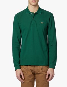 Поло с длинными рукавами классического кроя Lacoste, цвет Verde