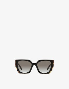 Солнцезащитные очки PR 15WS в квадратной оправе Prada, черный