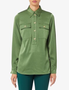 Атласная рубашка Michael Michael Kors, зеленый