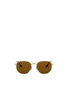 Солнцезащитные очки с шестиугольными плоскими линзами Ray-Ban, цвет Gold/Brown