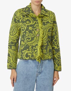 Трикотажное пальто из смесовой шерсти Manila Grace, зеленый