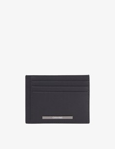 Металлический кошелек с логотипом Calvin Klein, черный