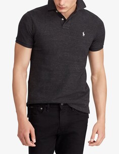 Базовая рубашка-поло из сетки с короткими рукавами Ralph Lauren, серый