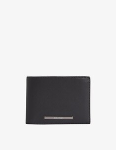 Металлический кошелек с логотипом Calvin Klein, черный