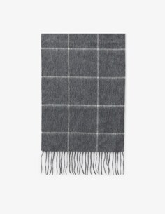 Клетчатый шарф Rinascente, серый
