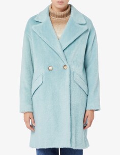 Двубортное пальто HAVEONE, светло-синий