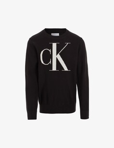 Хлопковый свитер Calvin Klein, черный