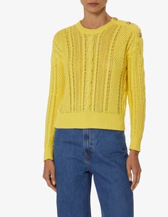 Хлопковый свитер Yenfled Lauren Ralph Lauren, желтый