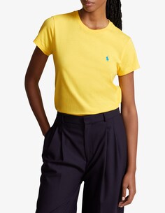 Хлопковая футболка Ralph Lauren, желтый