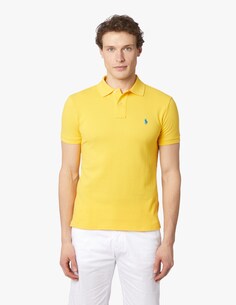 Рубашка поло узкого кроя с короткими рукавами Ralph Lauren, желтый