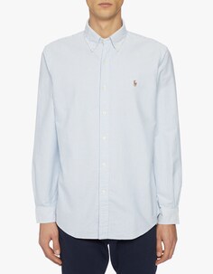 Рубашка оксфорд индивидуального кроя Ralph Lauren, светло-синий