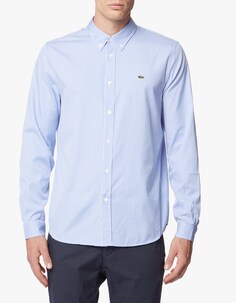 Рубашка строгого кроя Vichy Pinpoint Lacoste, светло-синий