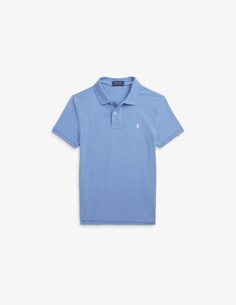 Узкая рубашка-поло Ralph Lauren, светло-синий