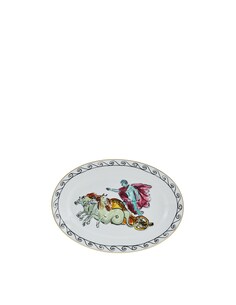 Овальная плоская тарелка Колесница Белый Ginori 1735