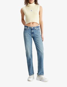 Прямые джинсы с низкой посадкой Calvin Klein Jeans, синий