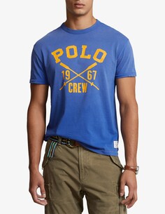 Винтажная футболка с логотипом Ralph Lauren, синий