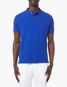 Рубашка поло с короткими рукавами индивидуального кроя Ralph Lauren, синий