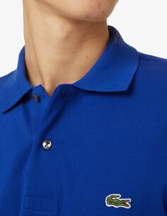Классическая рубашка-поло с короткими рукавами Lacoste, синий