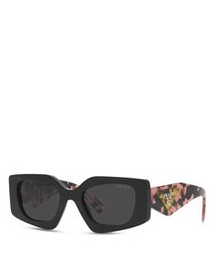 Прямоугольные солнцезащитные очки Symbole, 51 мм Prada, цвет Gray