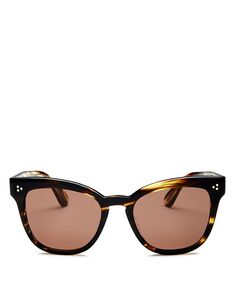 Солнцезащитные очки Marianela квадратной формы, 54 мм Oliver Peoples, цвет Brown