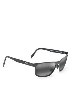 Поляризованные прямоугольные солнцезащитные очки Anemone, 60 мм Maui Jim, цвет Black