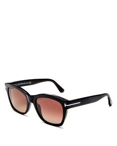 Поляризованные квадратные солнцезащитные очки Lauren, 52 мм Tom Ford, цвет Black